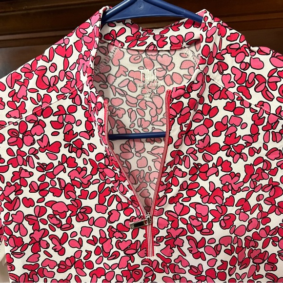 Tail White Label Hearts Pullover Pink and White Long Sleeve Top Size XS - Picture 3 of 12